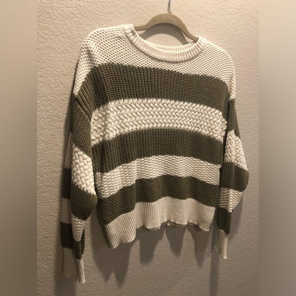 Knitted striped sweater